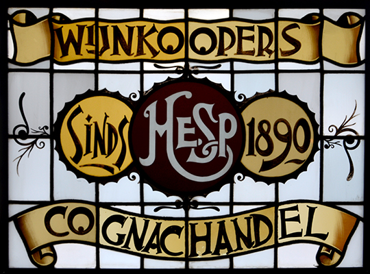 Glas-in-lood: Wijnkoopers sinds 1890, Cognachandel